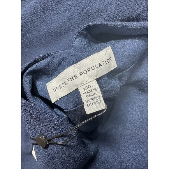 NWT $149 Dress the Population Mackenzie Twist Open Back Midnight Blue Sz XXL - Picture 6 of 10